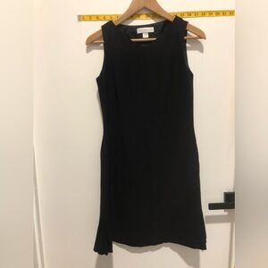 Petite Sophisticate Black Sheath Mini Dress for Cocktail Night Out
